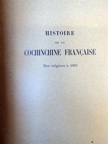 1910. Prosper Cultru. Histoire de la Cochinchine...