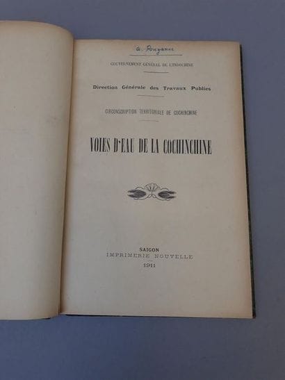 1911. A. Pouyanne. Voies d'eau de la Cochinchine....