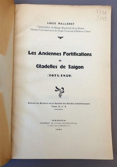 1936. Louis Malleret. Les anciennes fortifications...