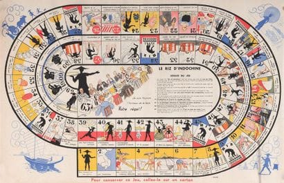 Le riz d'Indochine. Jeu imprimé en couleur...