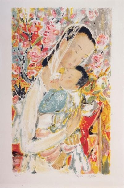 LE PHO

La maternité. Vers 1955. 

Lithographie...