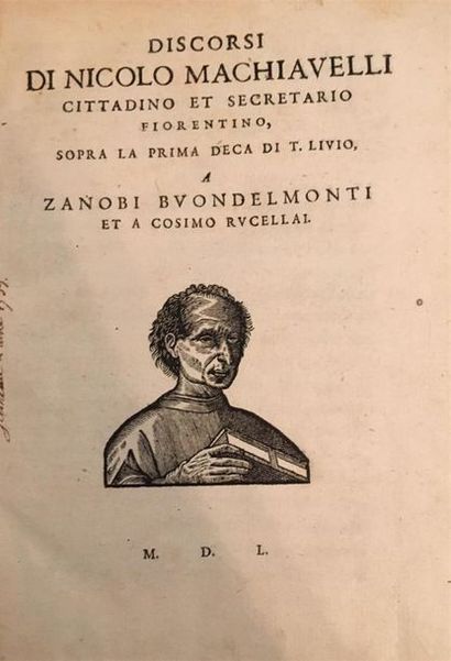 [MACHIAVEL]. Discorsi di Nicolo Machiavelli...