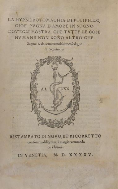[SONGE de POLIPHILE COLONNA (Francesco)]....