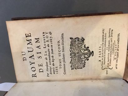 La LOUBÈRE (Simon de). Du Royaume de Siam....
