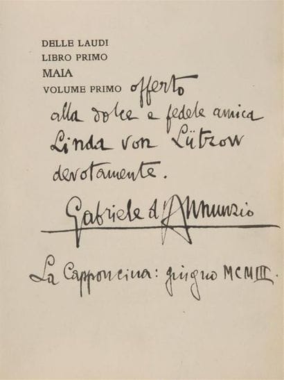 ANNUNZIO (Gabriele d'). Laudi del cielo,...