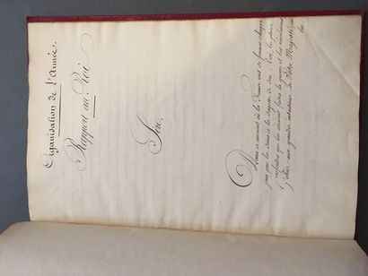 [MILITARIA / MANUSCRIT]. « Organisation de...