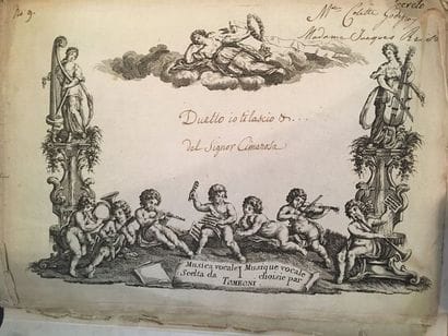 [MUSIQUE / MANUSCRIT - CIMAROSA (Domenico)]....