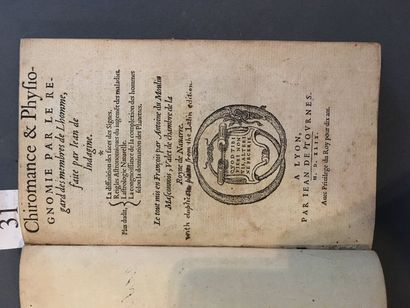 [CHIROMANCIE & ASTROLOGIE]. INDAGINE (Jean...