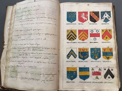 [HÉRALDIQUE / manuscrit]. Recueil d'armoiries...