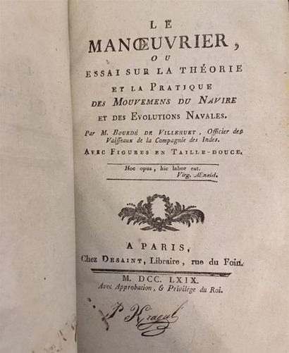 [MARINE]. BOURDÉ de VILLEHUET (Jacques Pierre)....