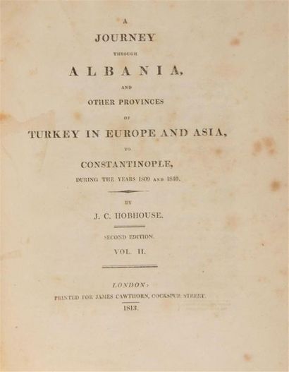 Hobhouse (John Cam). A Journey through Albania...