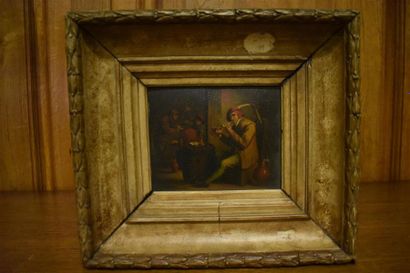 Ecole française dans le goût de Teniers
Homme...