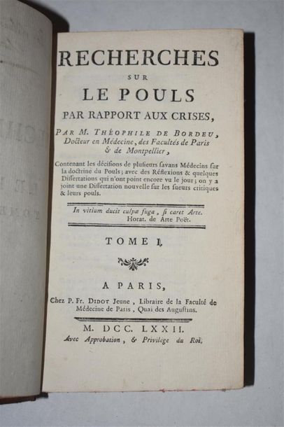 Recherches sur le pouls, en deux tomes, in...