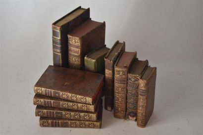 Ensemble de dix livres du XVIIIe siècle,...