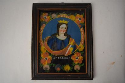 Trois fixés sous verre, XIXe siècle
Représentant...
