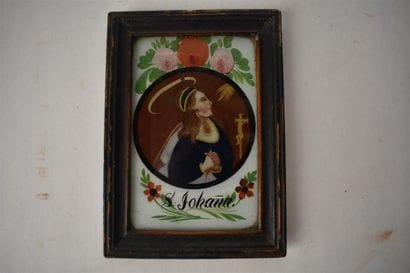Trois fixés sous verre, XIXe siècle
Représentant...