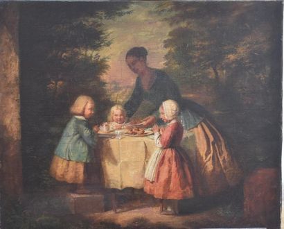 Ecole française vers 1840
La collation
Huile...