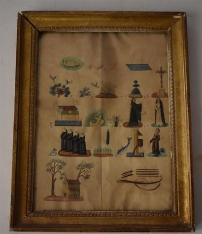 Ecole française du XIXe siècle
Rébus
Aquarelle
25...