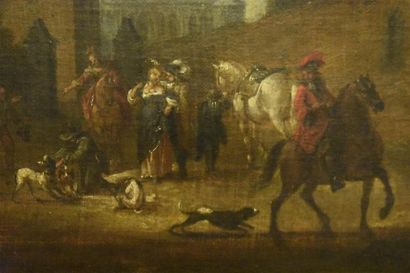 Dans le goût de Phillips Wouvermans 
La halte...
