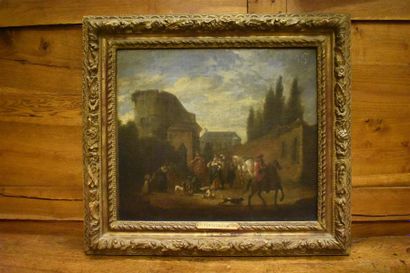 Dans le goût de Phillips Wouvermans 
La halte...