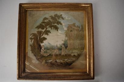 Broderie en chenillé
Enfants et chèvre dans...