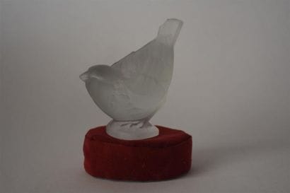Oiseau en verre pressé
Signé Ferjac France
H.10...