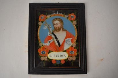 Deux fixés sous verre, fin du XVIIIe début...