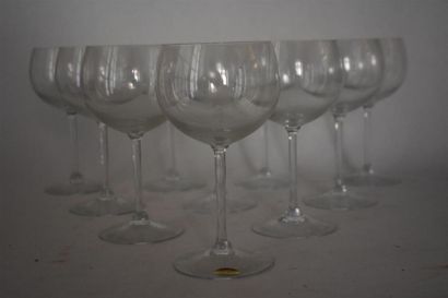 Hartzviller, suite de dix verres à vin en...