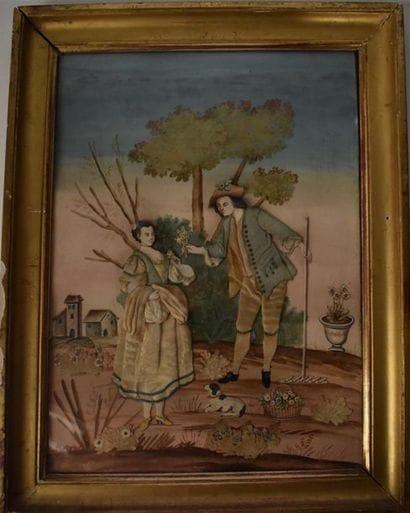 Broderie habillée de la fin du XVIIIe siècle
Représentant...