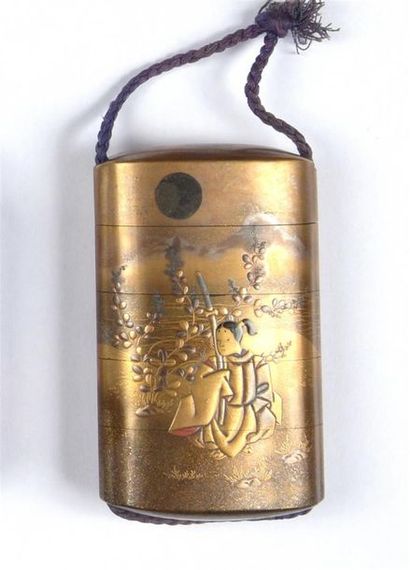 5 - Inro with four squares
Japan, Meiji period...