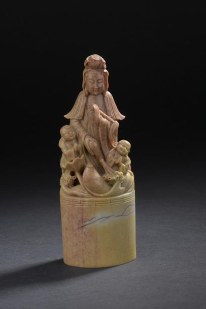 Soapstone seal
China
The upper part with...