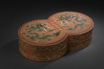 Covered lacquered wooden box
China, 20th...