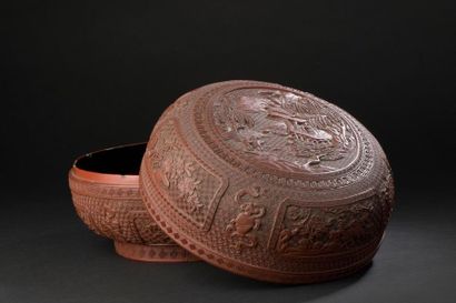 Covered box in red lacquer
China, late eighteenth...