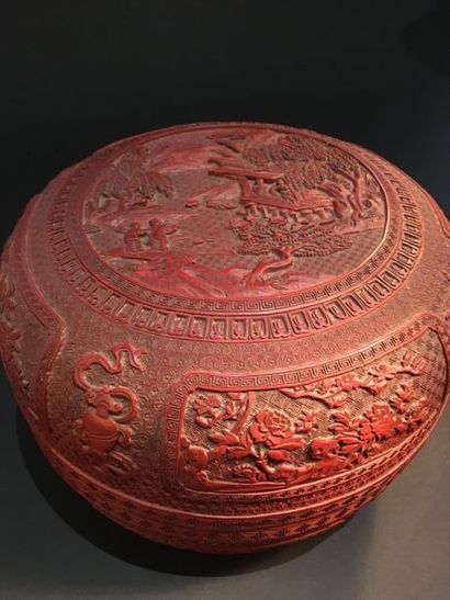 Covered box in red lacquer
China, late eighteenth...