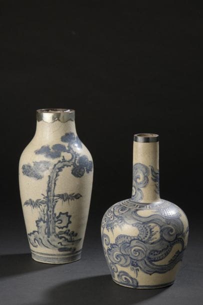 Two blue-white porcelain vases
Vietnam, 19th...