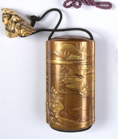 Inro with four compartments
Japan, 19th century
Decorated...