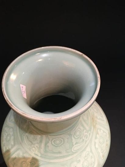 Porcelain vase with celadon glaze
China,...