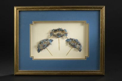 Three headdress ornaments
China, Guangxu...