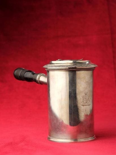 Silver chocolate pot by Biennais, 1798-1809
The...