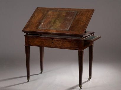 Table à la Tronchin in mahogany and Directoire
period...