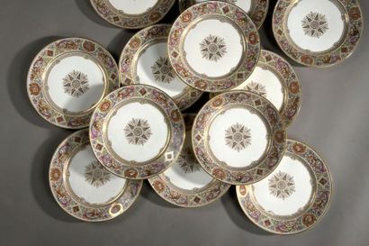 SEVRES, Louis-Philippe period, circa 1845
Set...