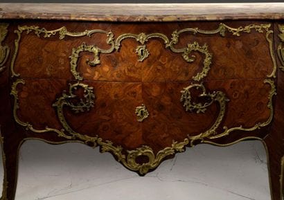 A Louis XV
period Louis XV floral marquetry...