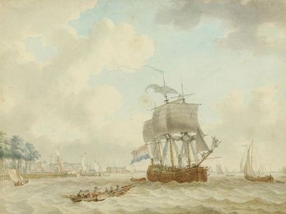 HOLLAND School, circa 1800
View of Rotterdam
Watercolour.
47...