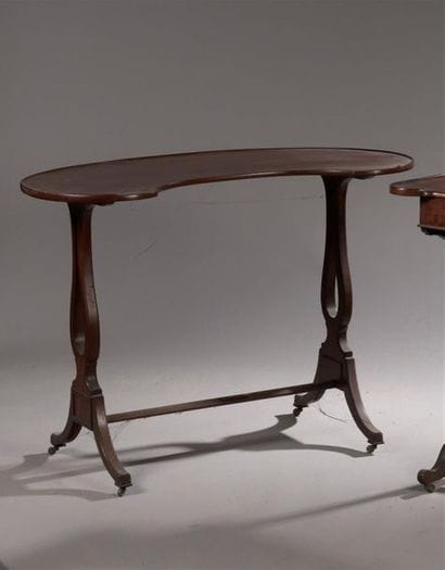 Mahogany kidney table in the Louis XVI style,...