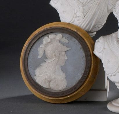 SEVRES, Restoration
period Medallion in biscuit...