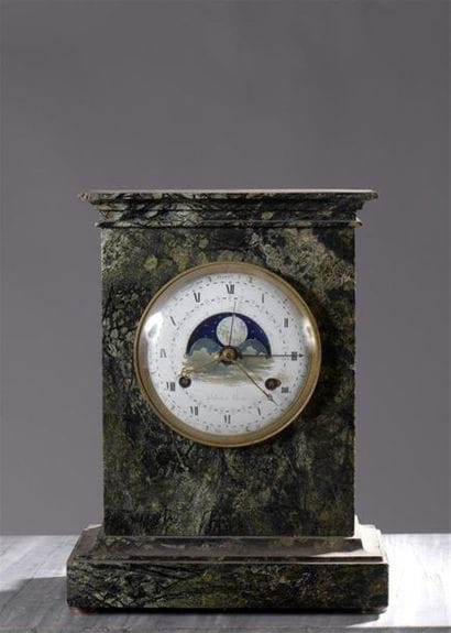 Sea green marble clock from the end of the...