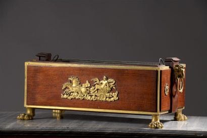 Planter in mahogany and mahogany veneer from...