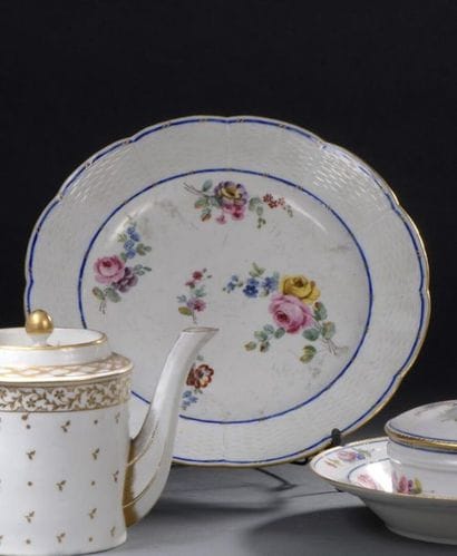 SEVRES, 18th century, 1765
Ozier plate in...