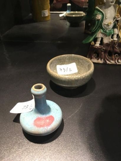 China, 19th century
A celadon bowl and dropper...