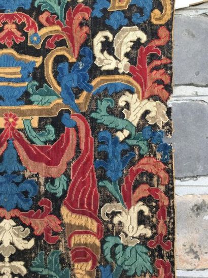 Tapestry hanging in wool stitch, Regency...